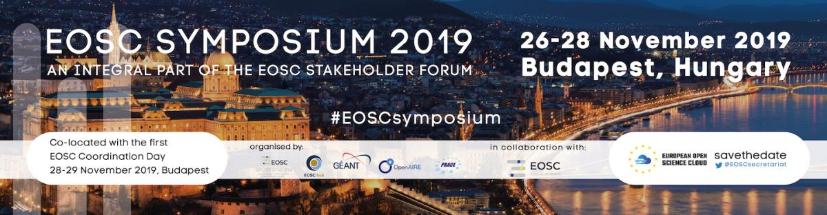 EOSC symposium 2019 -tapahtuman banneri.