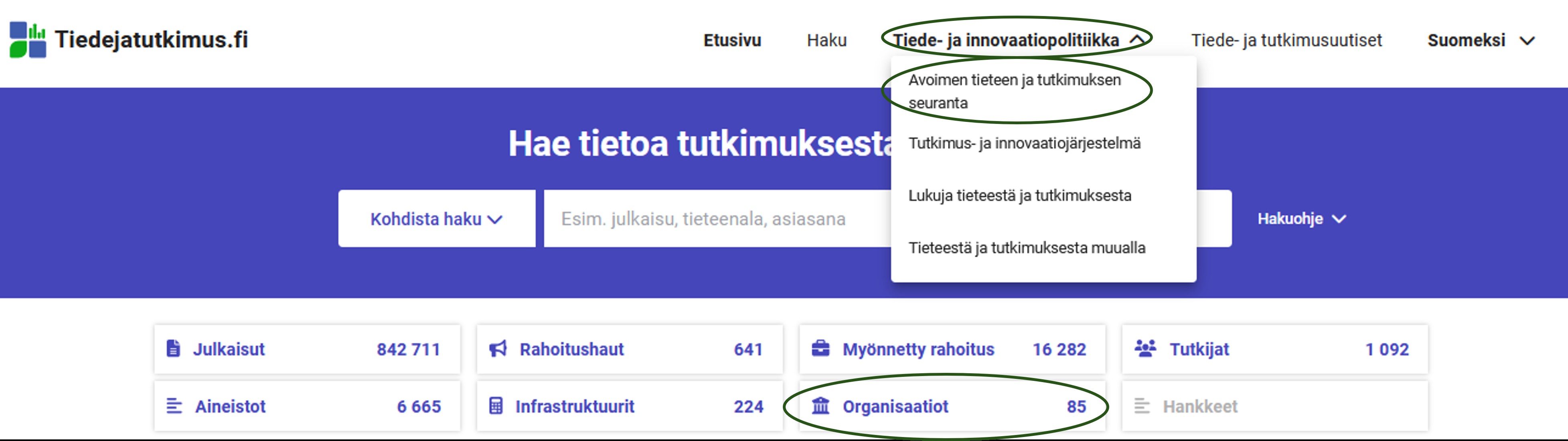 Kuvankaappaus Tiedejatutkimus.fi-sivustolta.