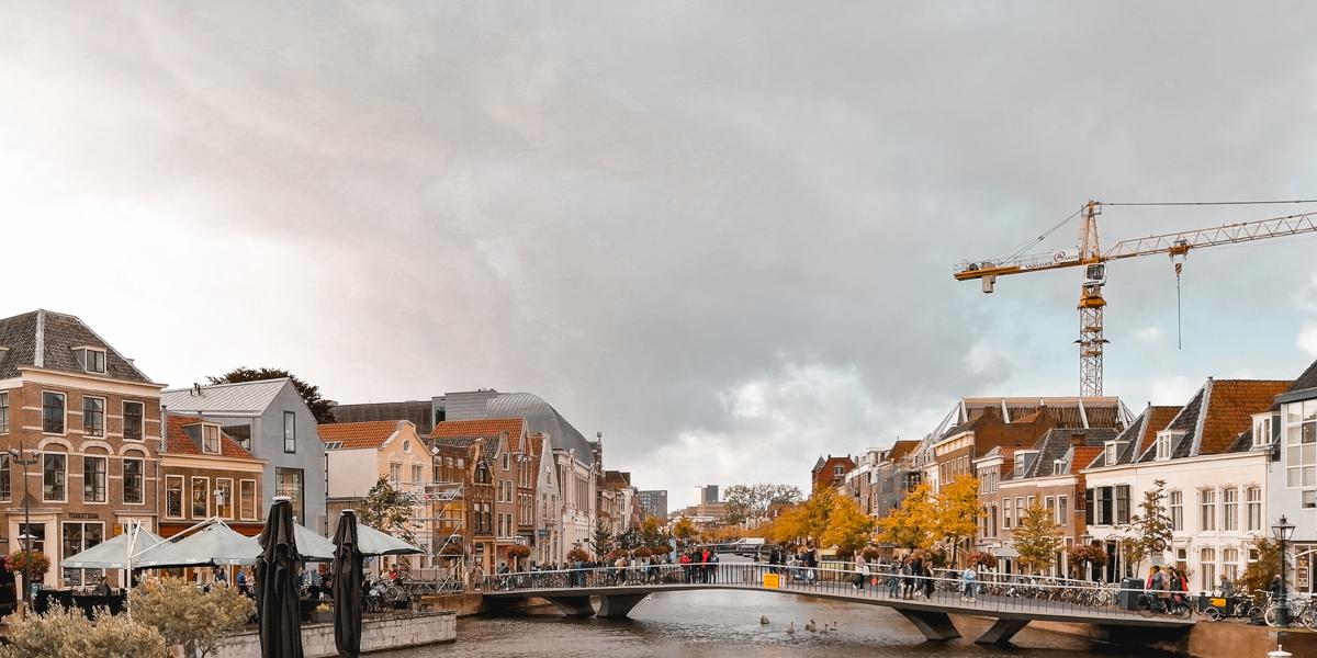 City view of Leiden, the Netherlands