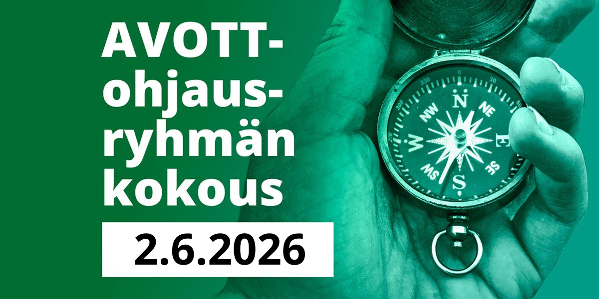 Kuvituskuva, jossa on teksti AVOTT-ohjausryhmän kokous 2.6.2026.