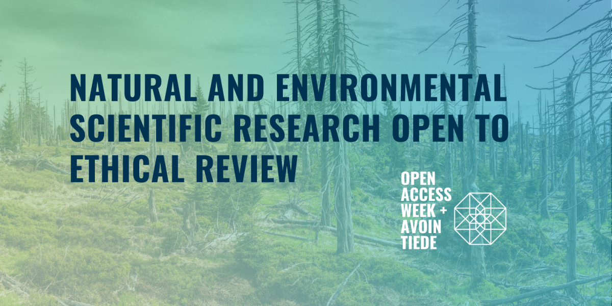 Text: Natural and environmental scientific research open to ethical review. 