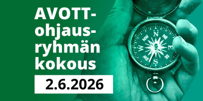 Kuvituskuva, jossa on teksti AVOTT-ohjausryhmän kokous 2.6.2026.
