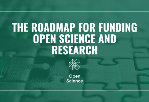 Illustration with a headline: The Roadmap for Funding Open Science and Research.
